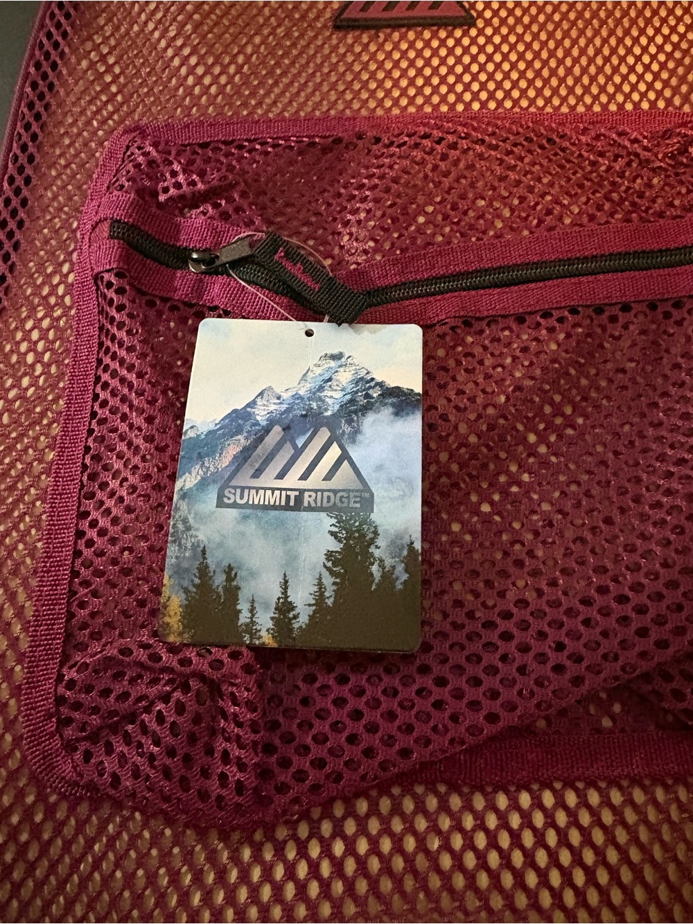 Summit Ridge Mesh Backpack - Burgundy NWT - Picture 2 of 5